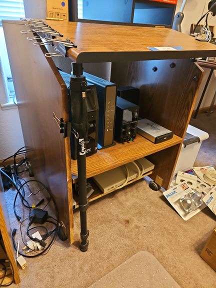 Table with Rollers and Contents on Bottom, 24 x 24 x 33h