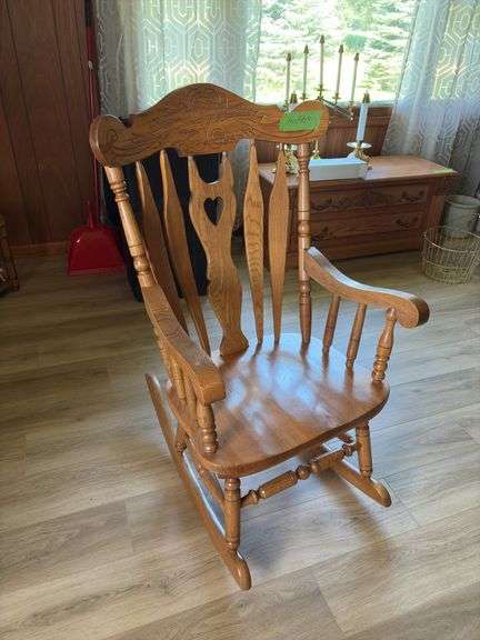 Modern oak rocking chair image