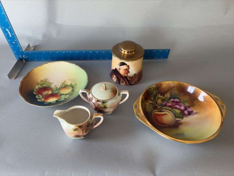 Five pcs hand painted china image