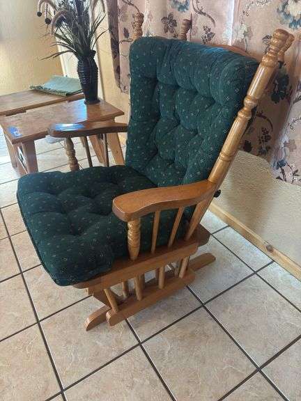 Oak glider rocker