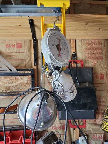 Scale, light, panel carry and dustpan