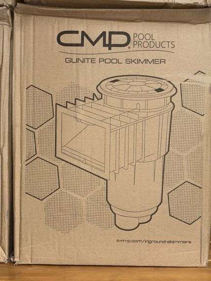 CMD gunite pool skimmer IND skimmer 2in S, w/ flo V, W/ Bond, Wht Part 25140-500-000 image