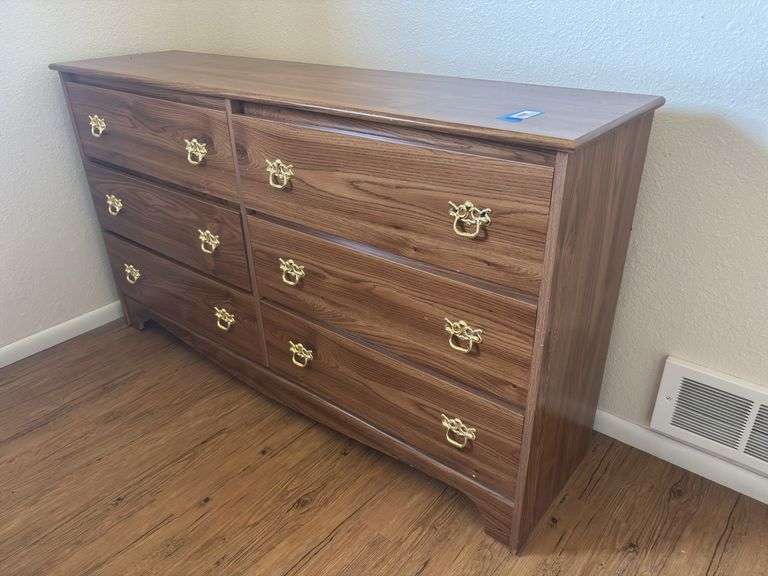 Six drawer composite dresser 57 1/2 x 15 x 32 image
