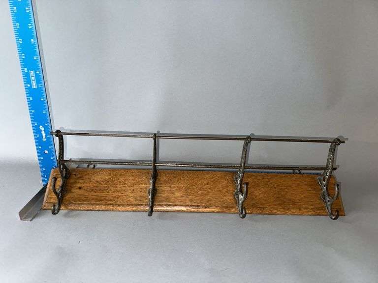 Oak coat rack image
