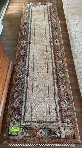 Allen Roth Looking Glass pattern runner rug 25x94 image