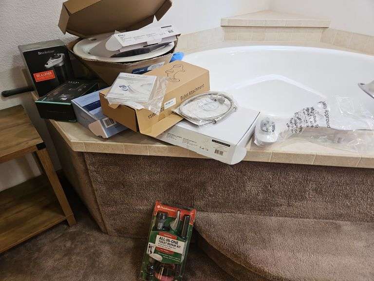 Toliet Repair Kit, Bidet Toliet Lid Attachment, Faucets (New), Sink (New), Gel and Lather Heating Syatem