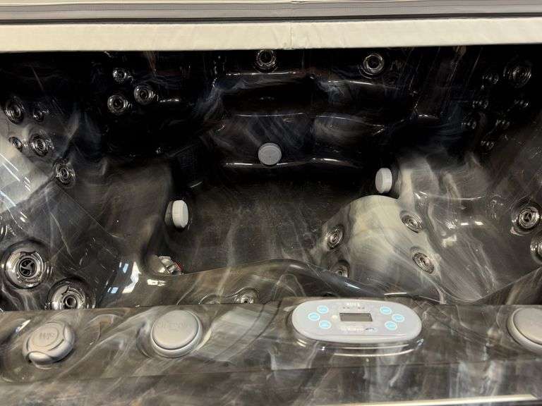 Marquis Elite hot tub with cover 90x90x36 These are untested floor model hot tubs, sold AS IS