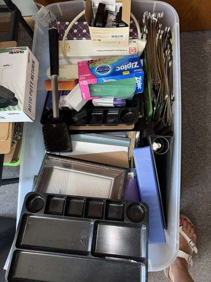 Small rolling stand and LOTS of office supplies