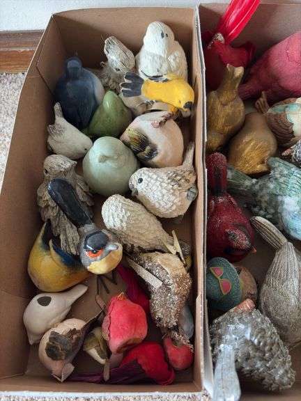 Two boxes of birds