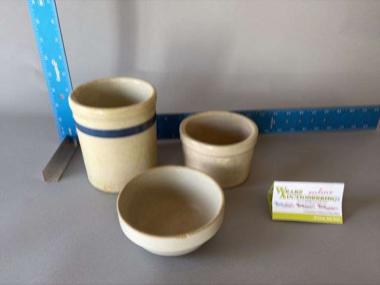 3 pc crockery, varying condition See photos image