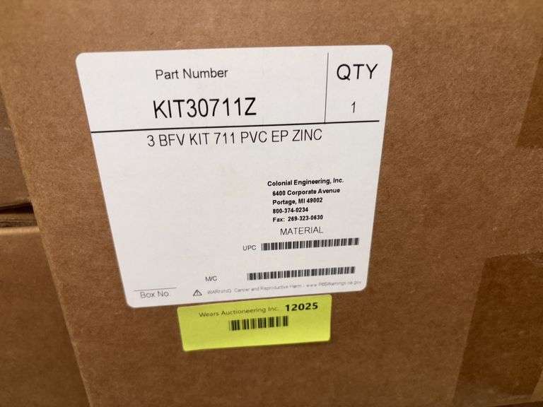 Colonial Valve butterfly valve 3” Part KIT30711Z image