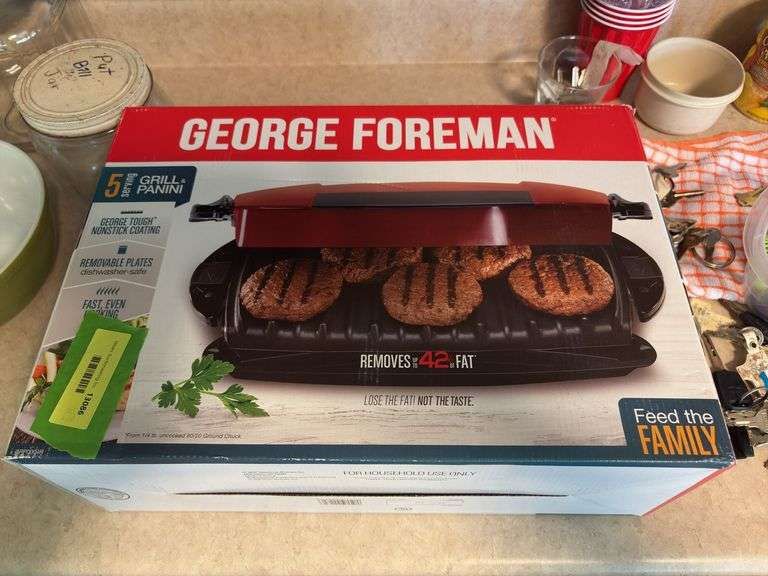 NEW George Foreman 5 serving grill & panini image