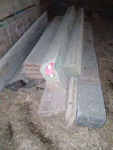 (6) 6x6x8 wolmanized, (2) 8' RR ties, (6) 2x12x6 and some bridge planks image