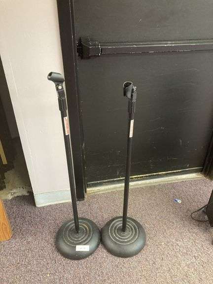Microphone stands x 2, one microphone no cord image