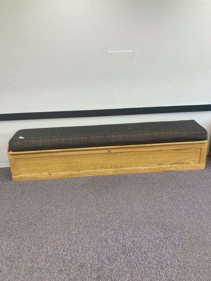 Wood storage bench 94x19 image
