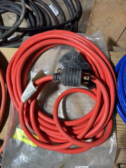 Twist Lock Generator cord 220V split to 2 110V Outlets image