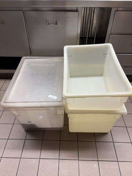 Large plastic tubs with lids image