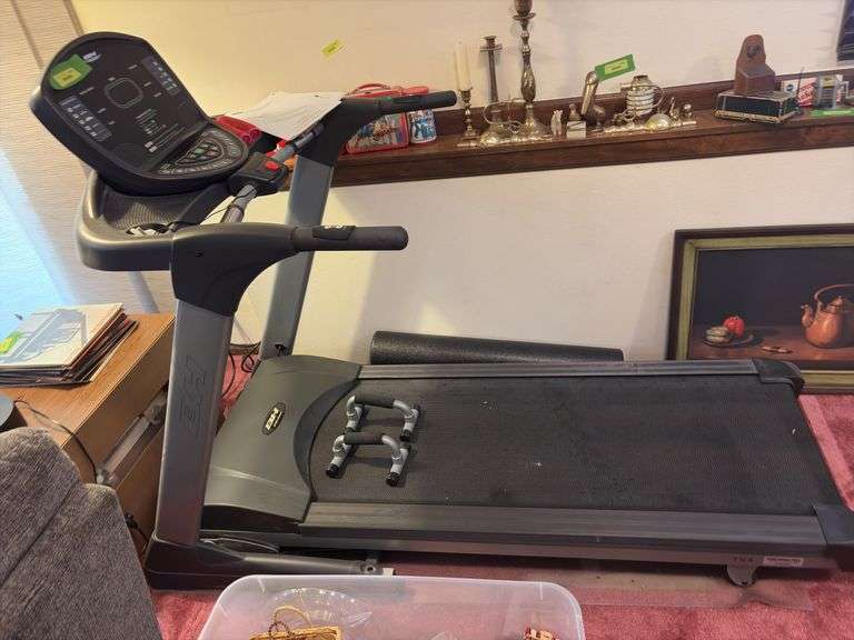 BH Fitness TS4 treadmill and weights image