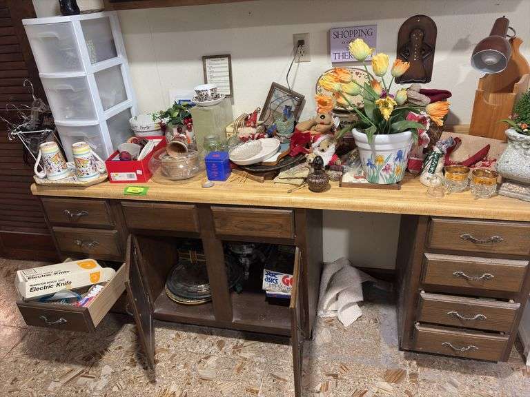 Holiday decor, home decor, cookie cutters, serving platters, electric knife, glue gun and more image