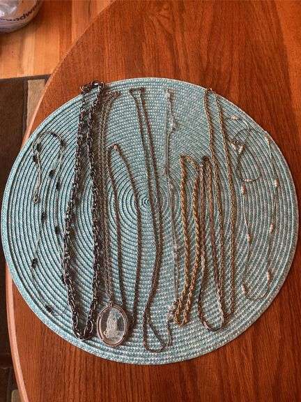 Costume jewelry necklaces mostly chains image
