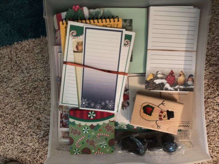 Office supplies, milk crate style bins and organizers