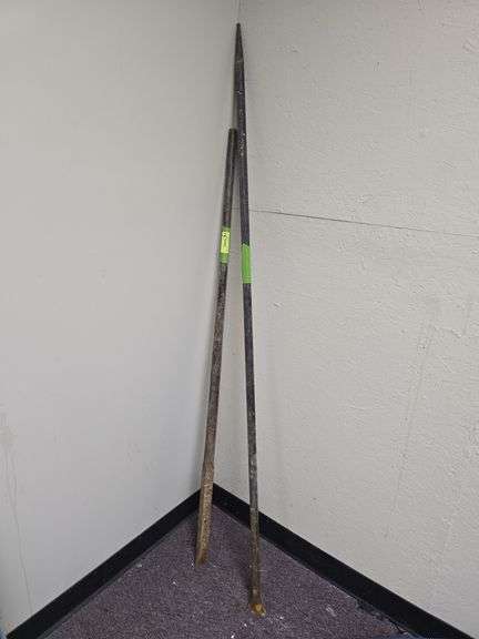 2 long steel pry bars image
