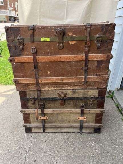 2 old Steamer trunks image