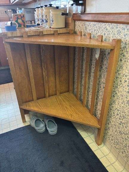Corner cabinet, open front- 34” wide, 24” deep image