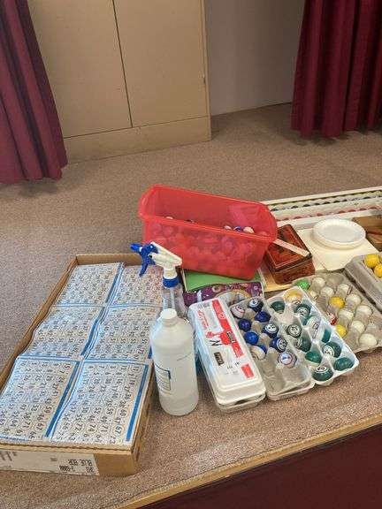 Bingo balls, cards and more image
