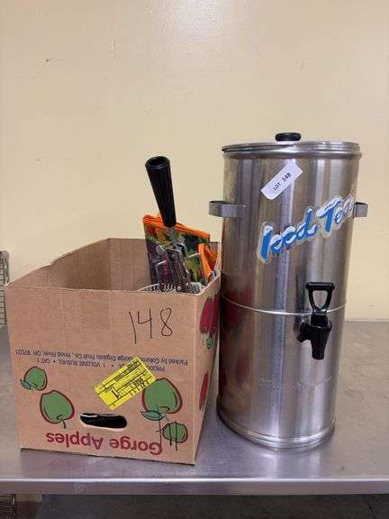 Ice Tea stainless serving container, serving pieces in box image