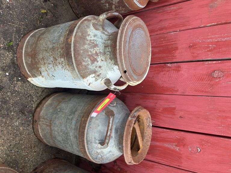 (2) 5 gallon milk cans image
