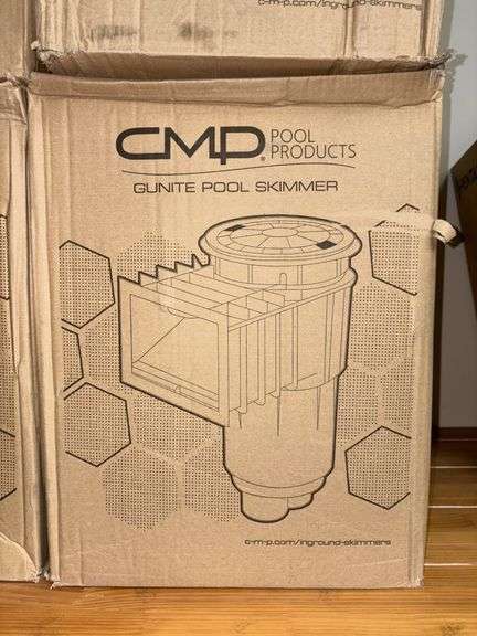 CMD gunite pool skimmer IND skimmer 2in S, w/ flo V, W/ Bond, Wht Part 25140-500-000 image