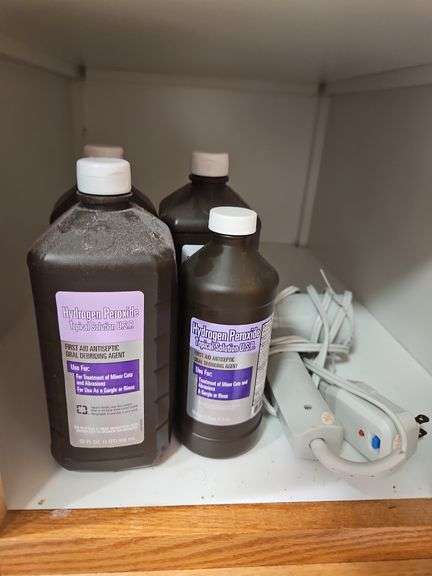 Alcohol Bottles, Peroxide Bottle Most New/Full, Sanitizer  (Bring Boxes to Pack)