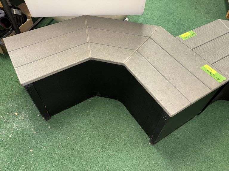 16T x 50W black composite ”C” shape bench image