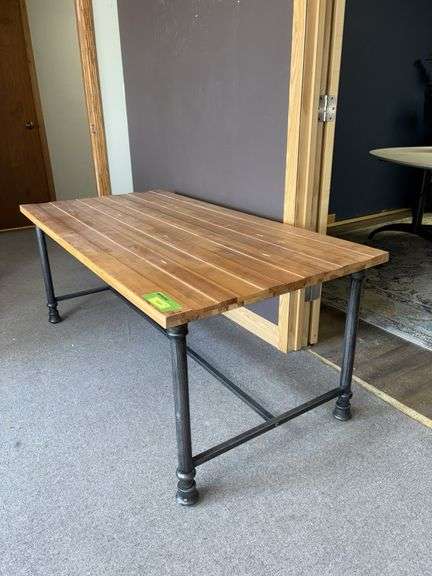 30D x 60L x 24H industrial style table