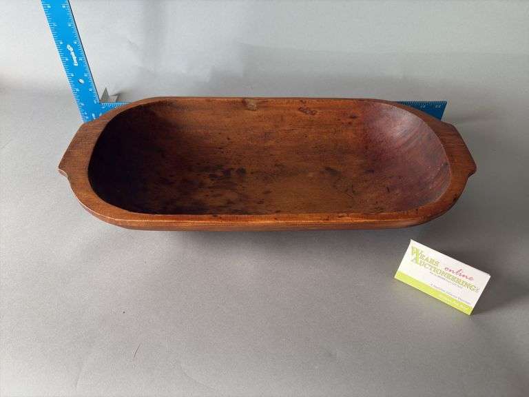 Wooden dough bowl 21” wide image