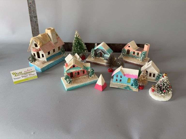 Putz houses marked Made in Japan on bottom image