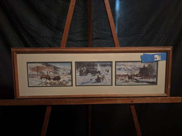 Three print series framed by Gary Carter 10 x 30 image