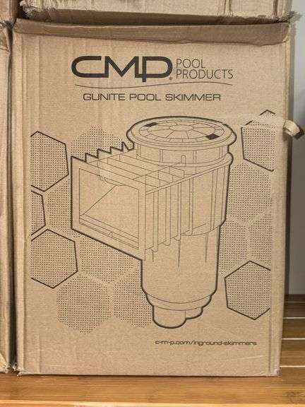 CMD gunite pool skimmer IND skimmer 2in S, w/ flo V, W/ Bond, Wht Part 25140-500-000 image