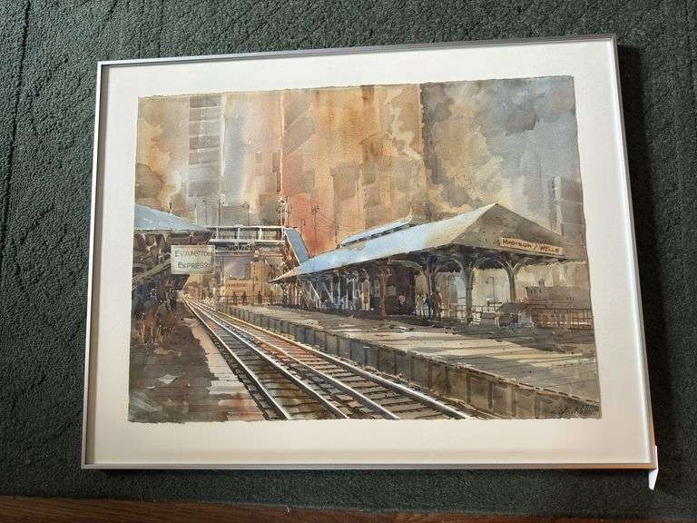 28x36 WL Mohr Evanston Express framed print image