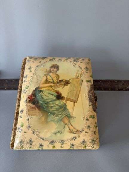 Souvenir Album Colombian Exposition 1893 Chicago with paper pages, brass lock 8x10 Very good condition!! image