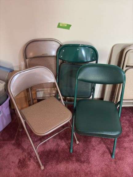 Four folding chairs image