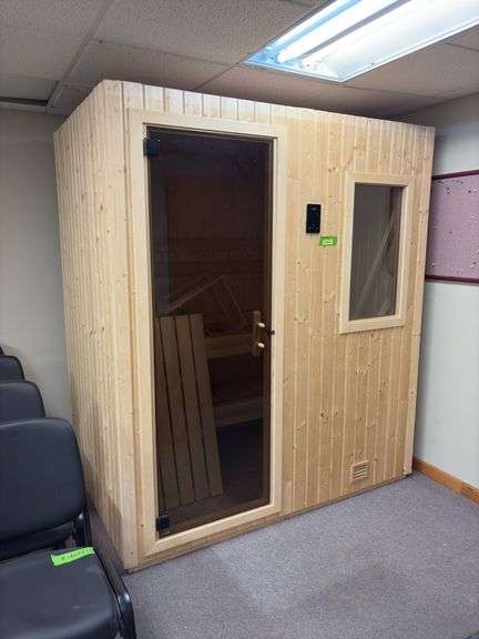 48x72x84 finnleo infrared spa with Bluetooth These are untested floor model spas, sold AS IS image