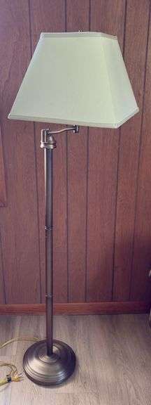 57” tall swing arm style floor lamp image