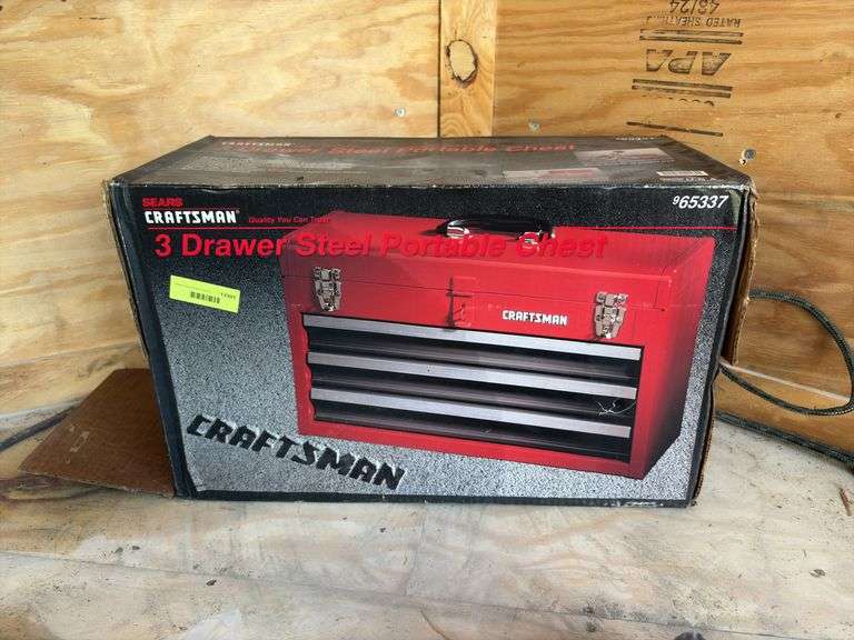 NEW Craftsman 3 drawer steel portable chest image