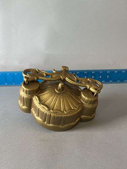 Heavy duty brass retractable ceiling chain reel image