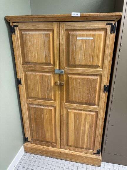 Wood storage cabinet 36x20x62 image