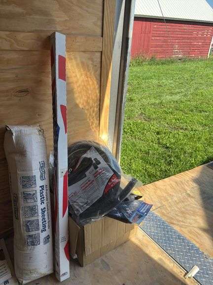 24” universal hose kit, plastic sheeting, hubcaps, flag image