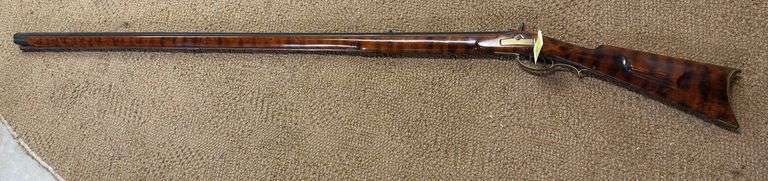 Bradley trap door, traditional style muzzle loader 61" overall length seller thinks it might be about 36 caliber??? image