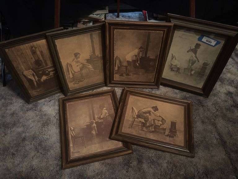 Six bathroom prints image